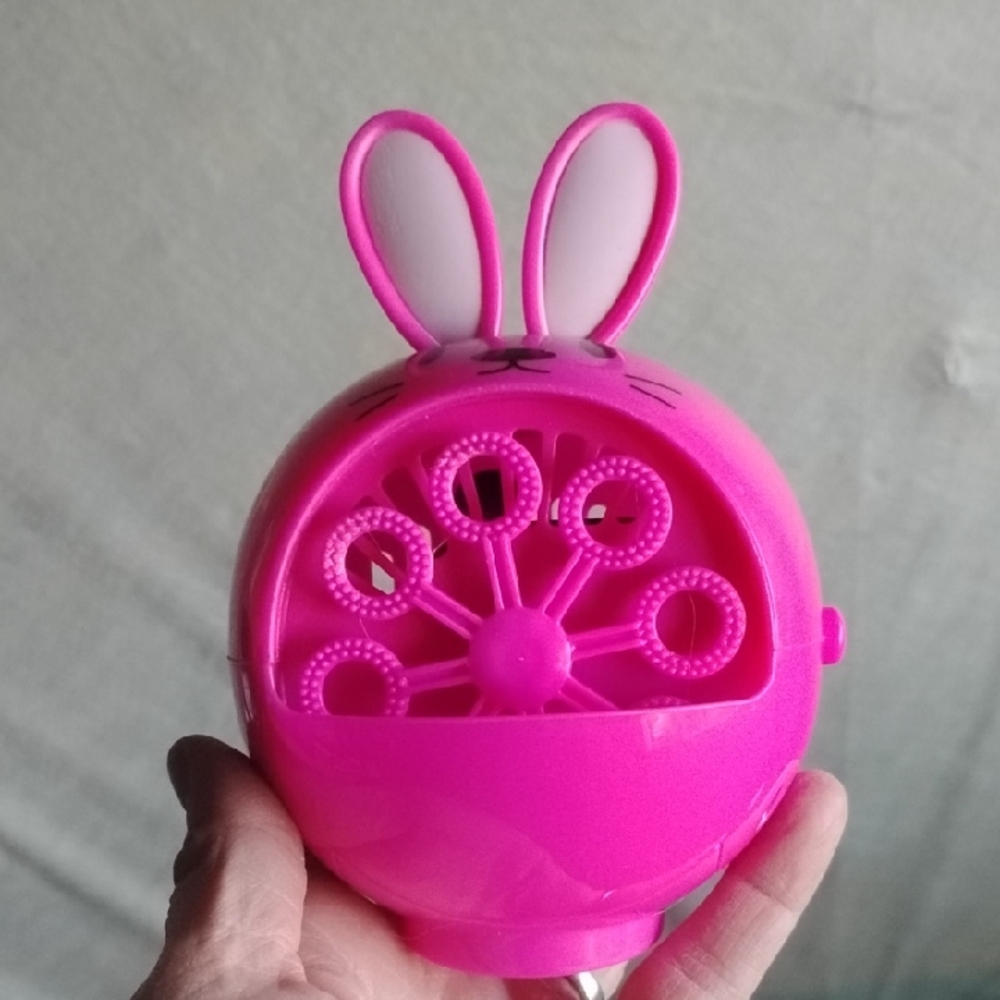 Pink Bunny Bubble Blower-works
